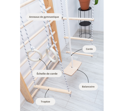 Espalier en bois pour Enfants et Adultes P220 Espalier en bois pour Enfants et Adultes P220